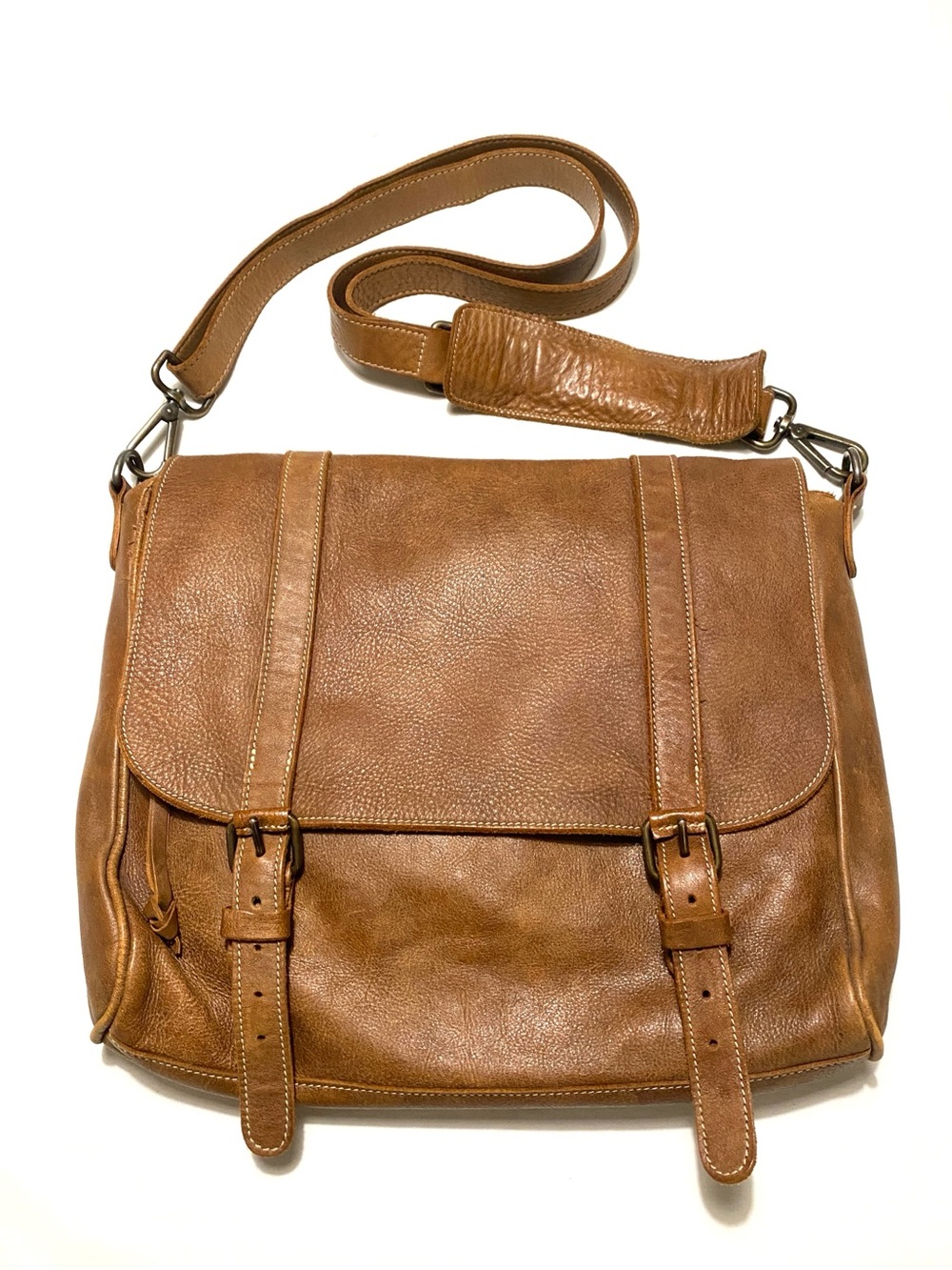 Roots Modern Satchel Tribe Leather Laptop Messenger Bag Made in Canada Unisex - Picture 2 of 16